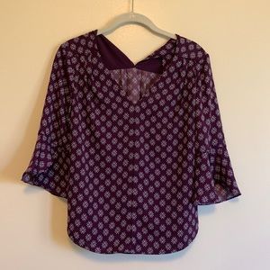 Purple blouse with details with tags from Stitch Fix